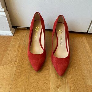 Nine West Red Suede Pumps